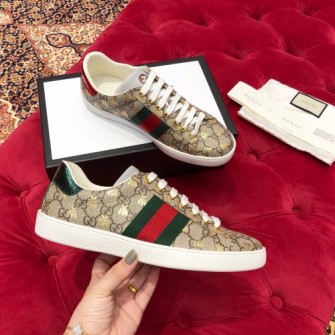GUCCI 구찌 에이스 GG 수프림 벌 스니커즈