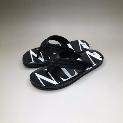 VALENTINO 발렌티노 네오프렌 VLTN 통 플립플랍 슬리퍼 블랙
